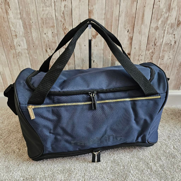 Paco Rabanne Handbags - Unisex Paco Rabanne Blue and Black Travel Duffel Bag